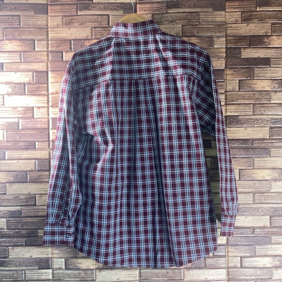 Vintage EUC Mens Plaid Wrangler George Straight Medium Button Down Western Shirt - Picture 2 of 7